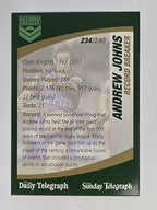 NRL 2008 Daily Telegraph | #234 | Andrew Johns Record Breaker
