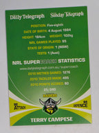 NRL 2011 Daily Telegraph | #025 Terry Campese | Canberra Raiders