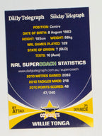 NRL 2011 Daily Telegraph | #047 Willie Tonga | North Queensland Cowboys