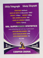 NRL 2011 Daily Telegraph | #074 Cooper Cronk | Melbourne Storm