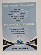NRL 2011 Daily Telegraph | #124 Luke Douglas | Cronulla Sutherland Sharks