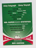 NRL 2011 Daily Telegraph | #133 Roy Asotasi | South Sydney Rabbitohs