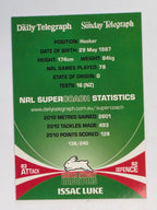 NRL 2011 Daily Telegraph | #138 Issac Luke | South Sydney Rabbitohs