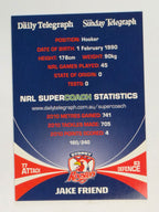 NRL 2011 Daily Telegraph | #160 Jake Friend | Sydney Roosters
