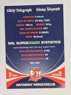 NRL 2011 Daily Telegraph | #162 Anthony Minichiello | Sydney Roosters