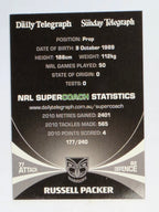 NRL 2011 Daily Telegraph | #177 Russell Packer | New Zealand Warriors