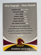 NRL 2011 Daily Telegraph | #205 Darren Lockyer Top Try Scorers