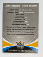NRL 2011 Daily Telegraph | #209 Anthony Laffranchi Top Try Scorers