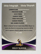 NRL 2011 Daily Telegraph | #211 Billy Slater Top Try Scorers