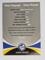 NRL 2011 Daily Telegraph | #213 Luke Burt Top Try Scorers