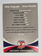 NRL 2011 Daily Telegraph | #218 Anthony Minichiello Top Try Scorers