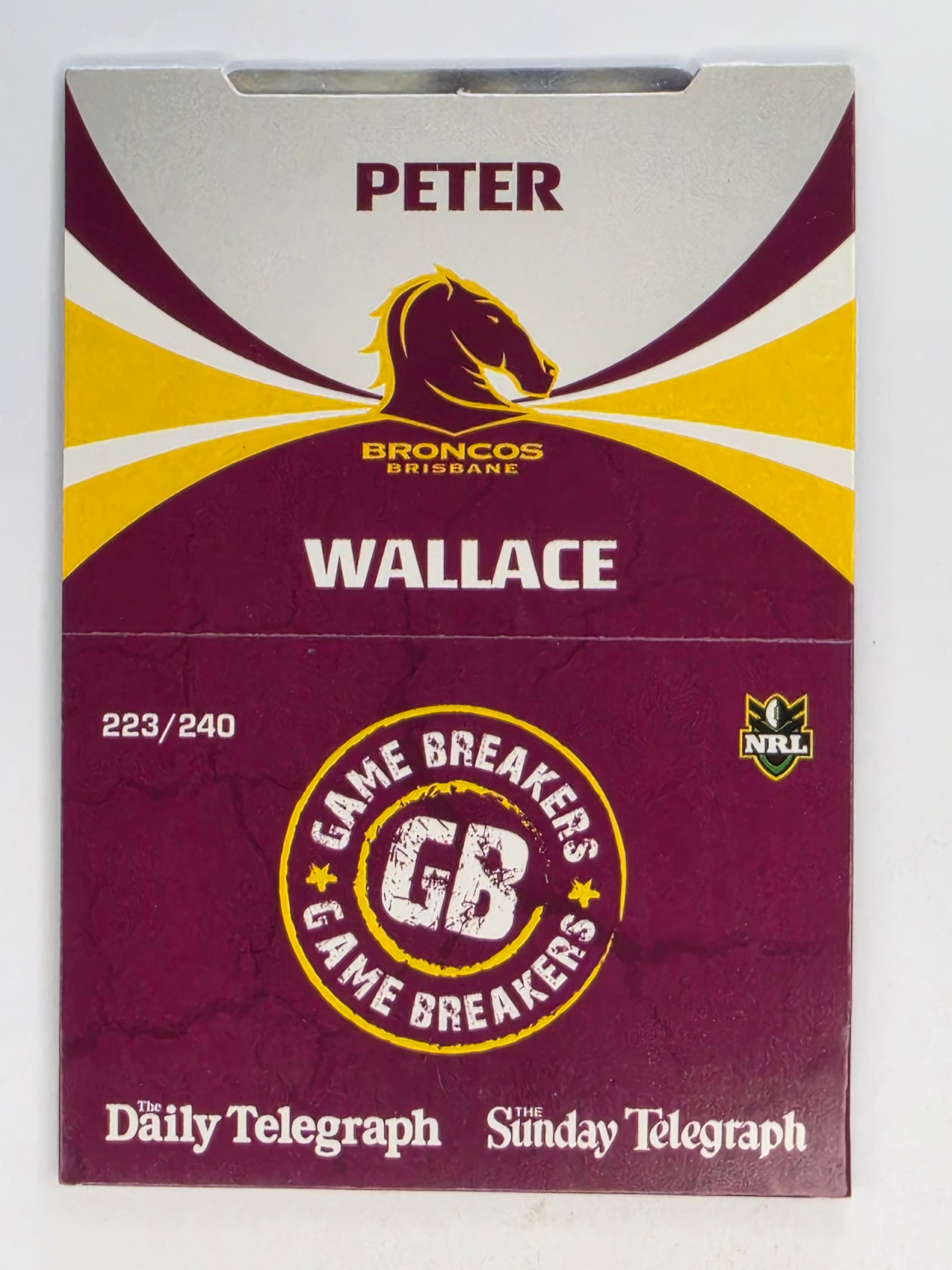 NRL 2011 Daily Telegraph | #223 Peter Wallace Game Breakers (Pop Up Card)
