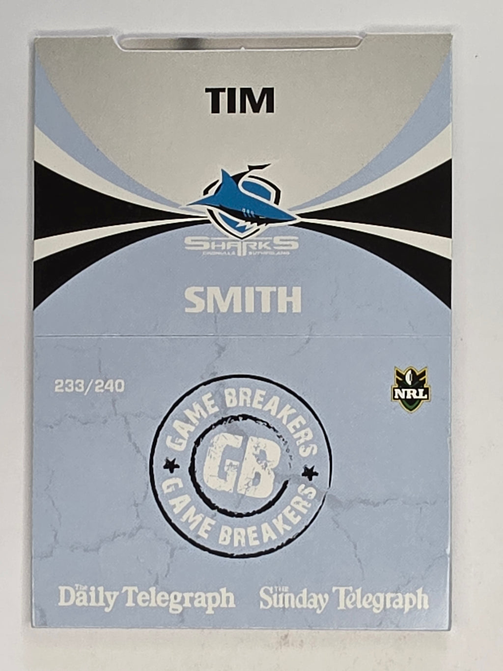 NRL 2011 Daily Telegraph | #233 Tim Smith Game Breakers (Pop Up Card)