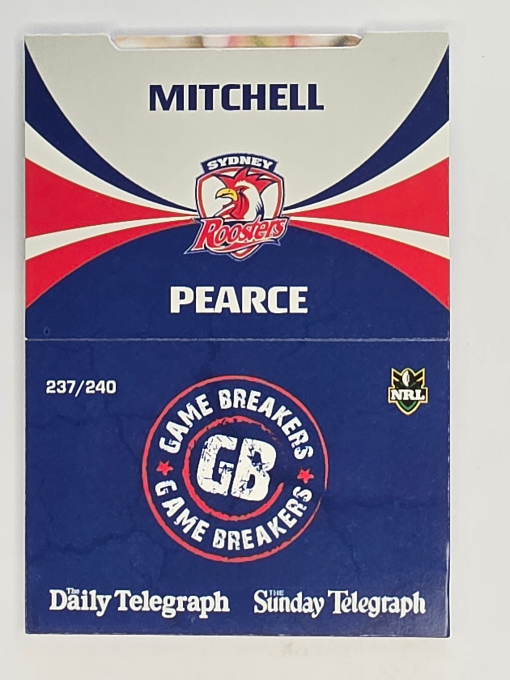NRL 2011 Daily Telegraph | #237 Mitchell Pearce Game Breakers (Pop Up Card)