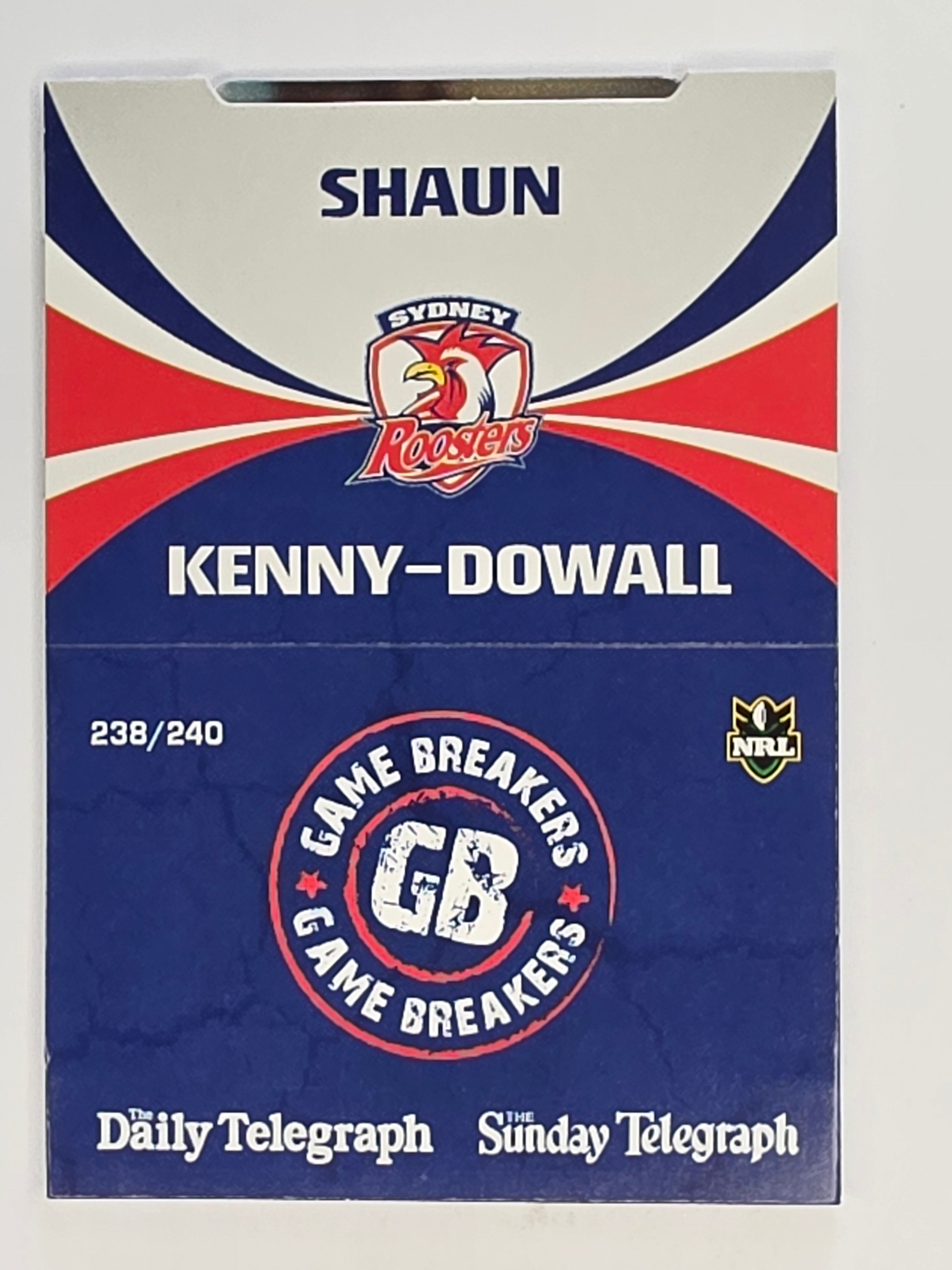 NRL 2011 Daily Telegraph | #238 Shaun Kenny-Dowall Game Breakers (Pop Up Card)