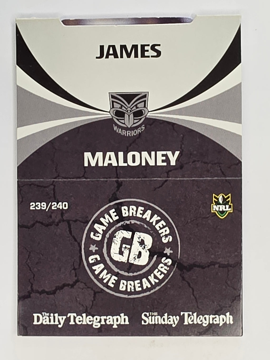 NRL 2011 Daily Telegraph | #239 James Maloney Game Breakers (Pop Up Card)