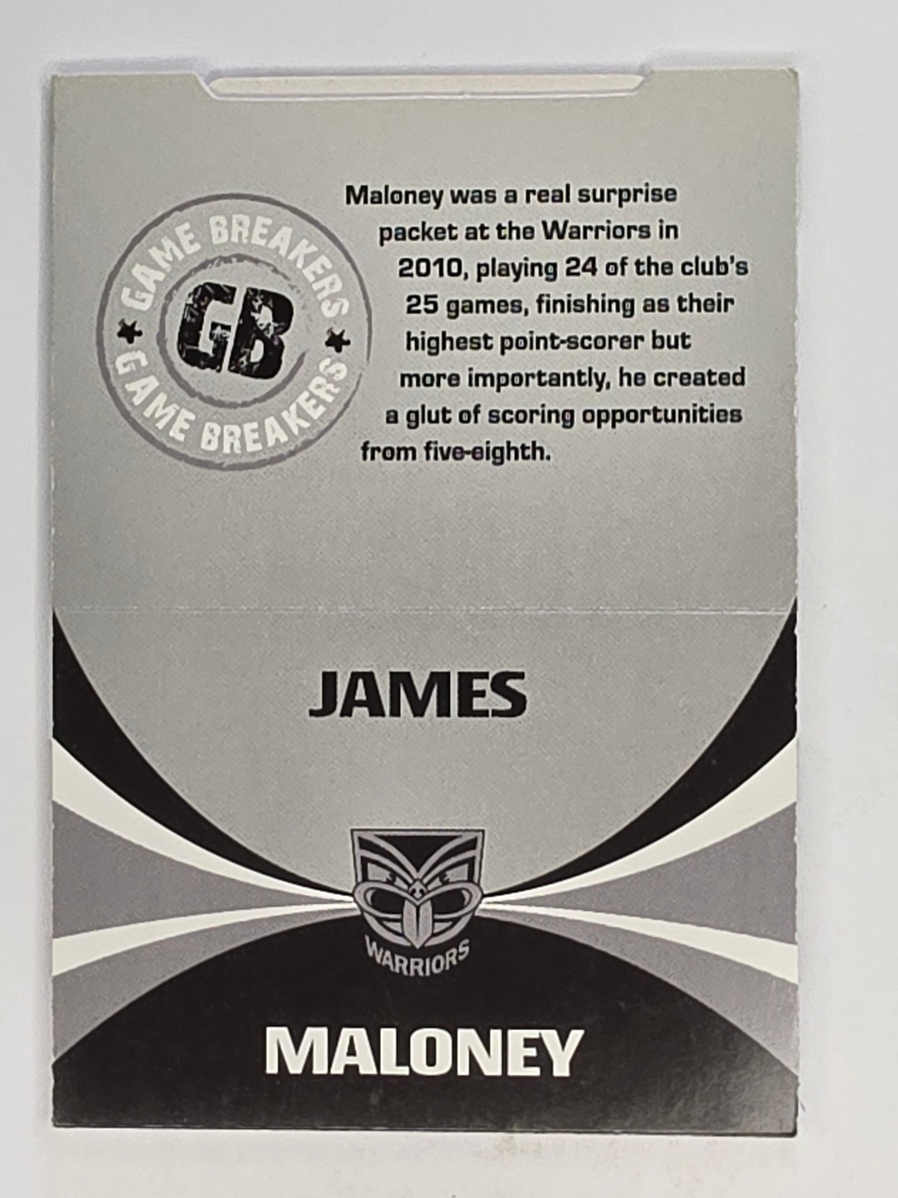 NRL 2011 Daily Telegraph | #239 James Maloney Game Breakers (Pop Up Card)