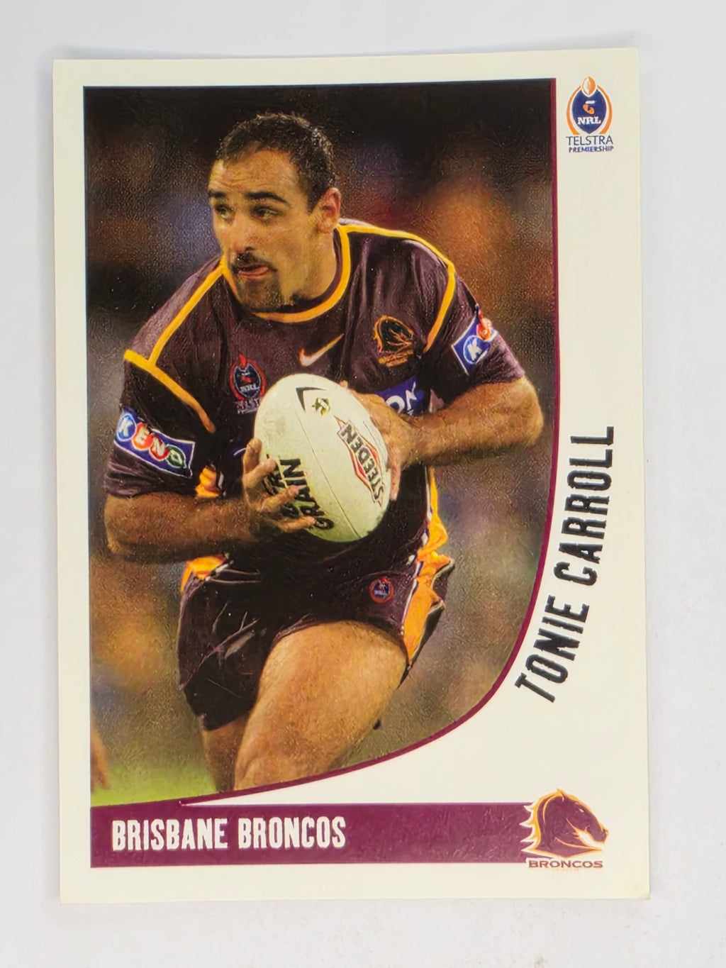 NRL 2003 Daily Telegraph | #005 | Tonie Carroll | Brisbane Broncos