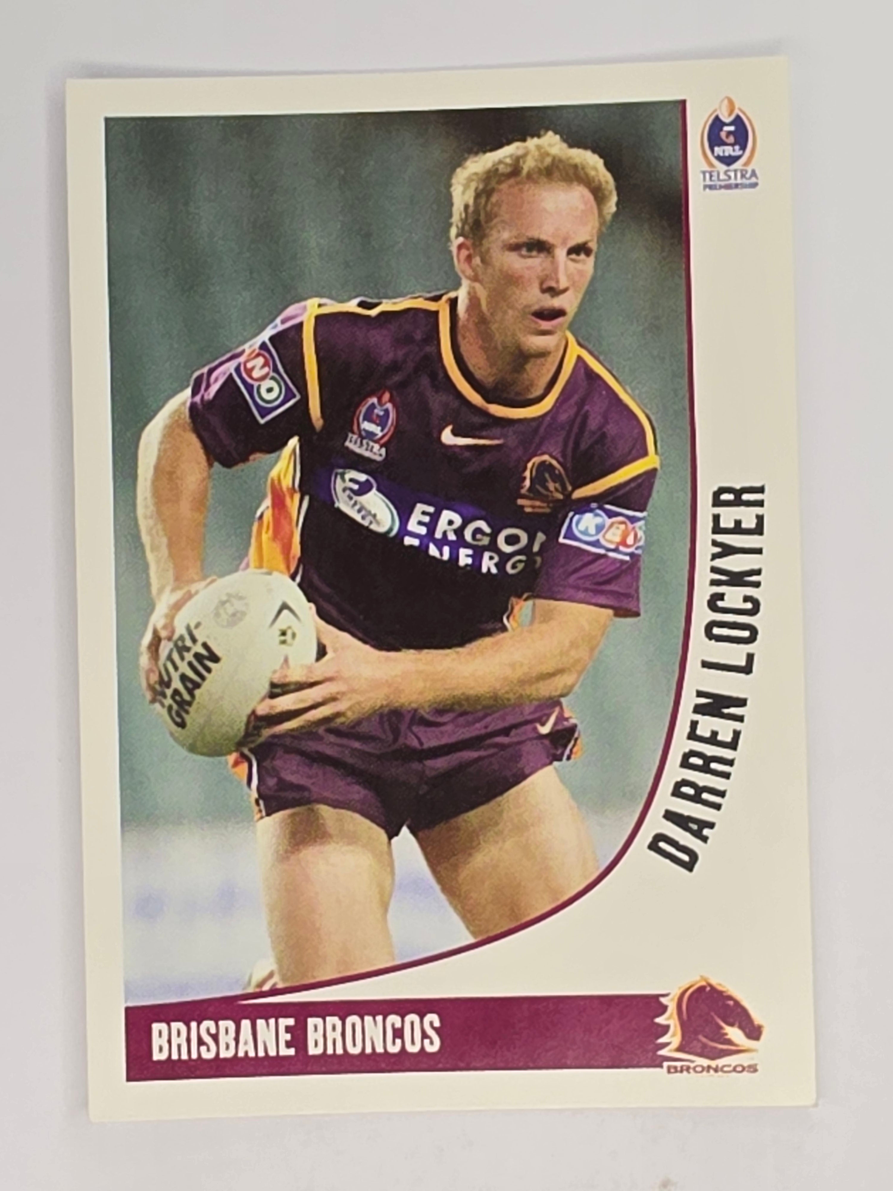 NRL 2003 Daily Telegraph | #010 | Darren Lockyer | Brisbane Broncos
