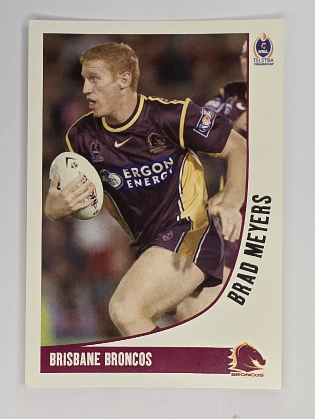 NRL 2003 Daily Telegraph | #011 | Brad Meyers | Brisbane Broncos