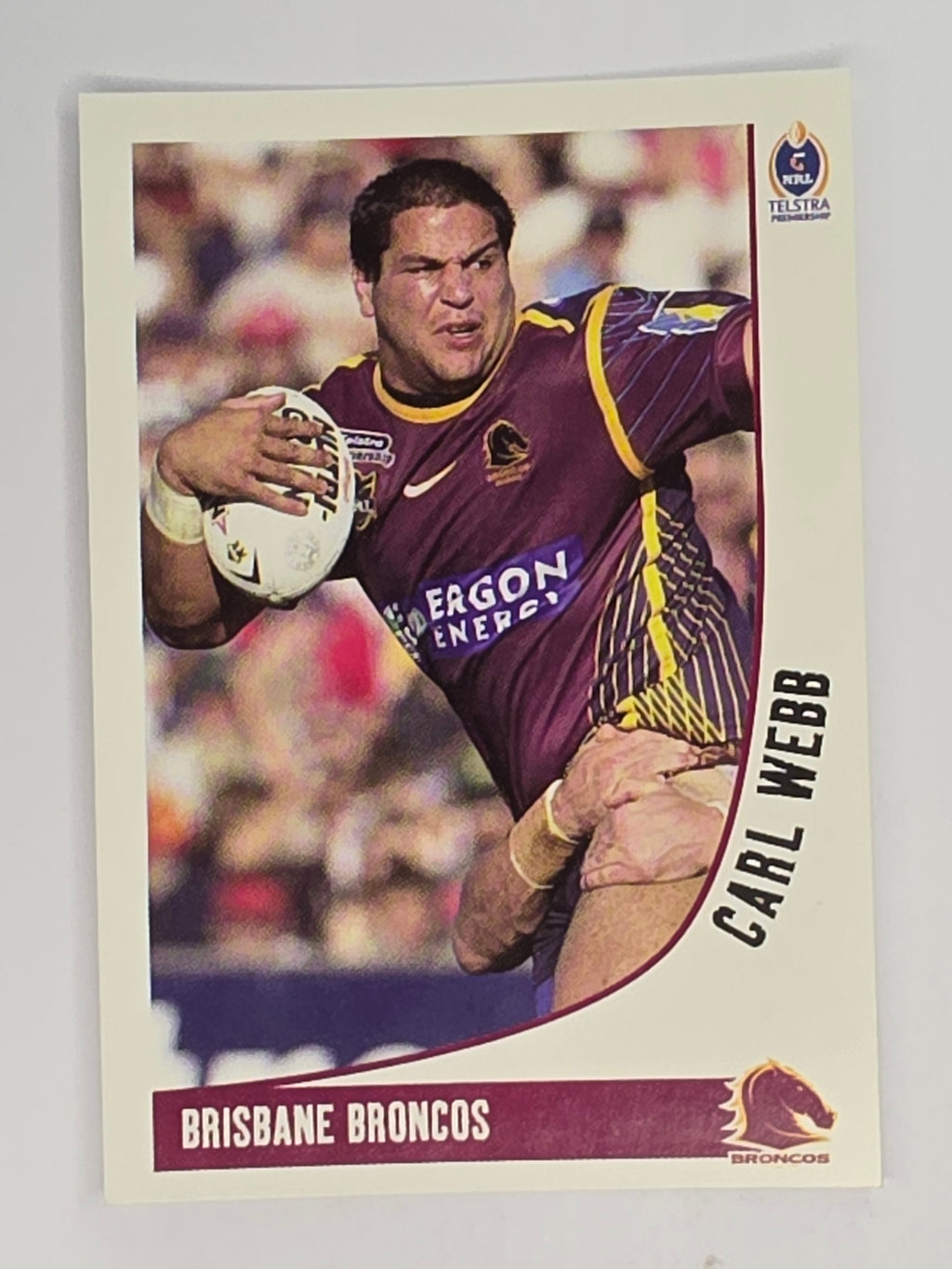 NRL 2003 Daily Telegraph | #015 | Carl Webb | Brisbane Broncos
