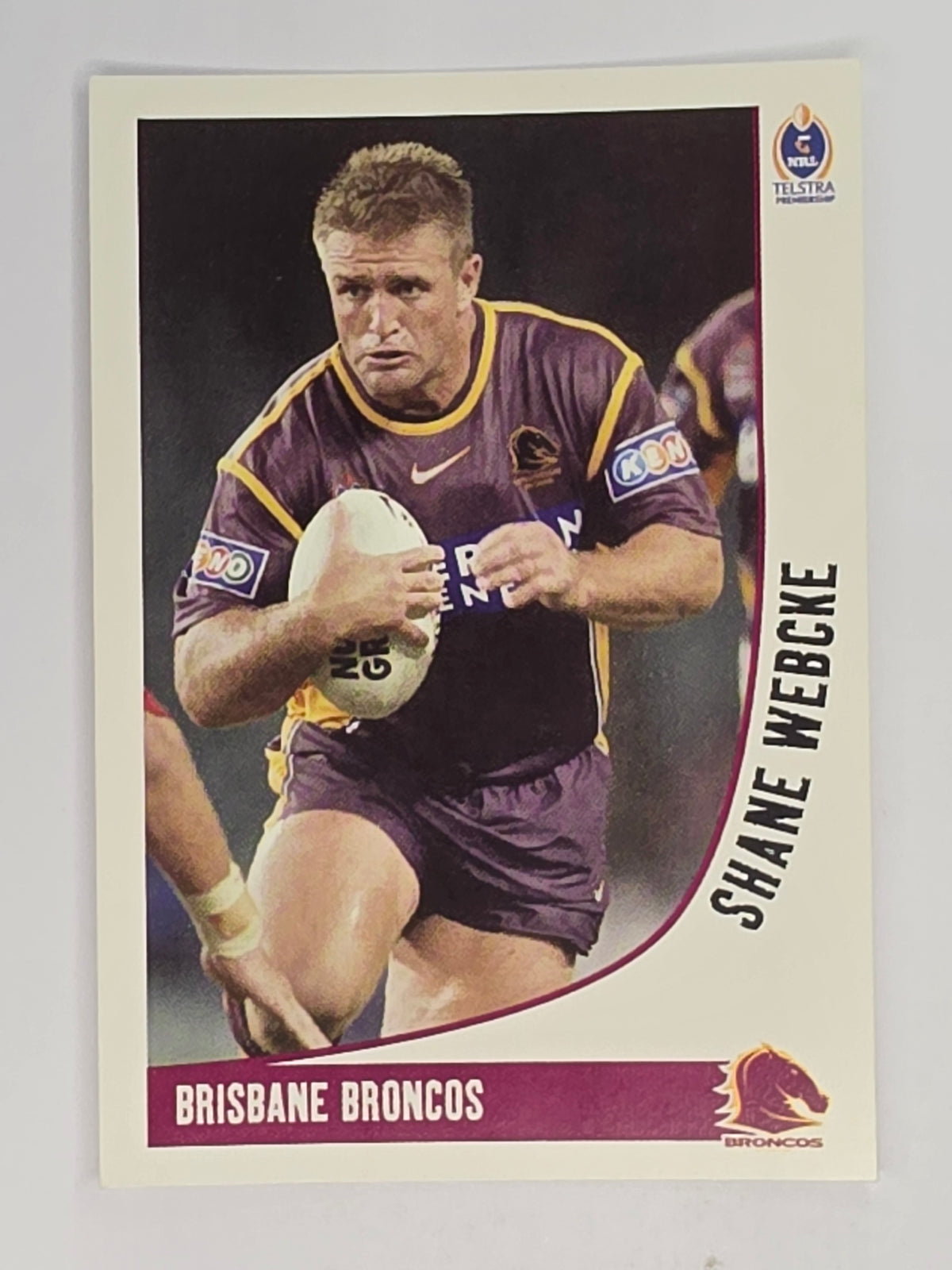 NRL 2003 Daily Telegraph | #016 | Shane Webcke | Brisbane Broncos