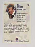 NRL 2003 Daily Telegraph | #093 | Matt Orford | Melbourne Storm