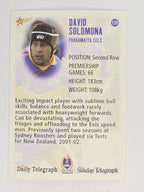 NRL 2003 Daily Telegraph | #139 | David Solomona | Parramatta Eels