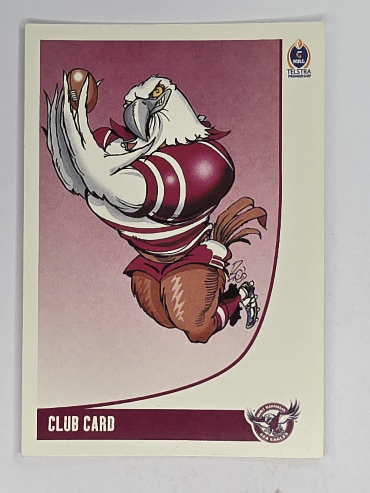 NRL 2003 Daily Telegraph | #245 | Club Card | Manly Warringah Sea Eagles
