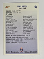 NRL 2003 Daily Telegraph | #253 | Club Card | Sydney Roosters