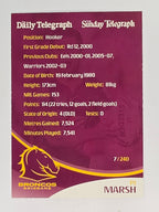 NRL 2009 Daily Telegraph | #007 | PJ Marsh | Brisbane Broncos