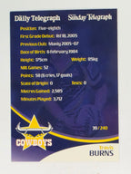 NRL 2009 Daily Telegraph | #039 | Travis Burns | North Queensland Cowboys