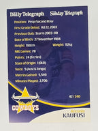 NRL 2009 Daily Telegraph | #042 | Antonio Kaufusi | North Queensland Cowboys