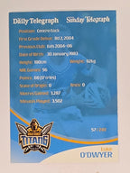 NRL 2009 Daily Telegraph | #057 | Luke O'Dwyer | Gold Coast Titans
