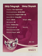 NRL 2009 Daily Telegraph | #062 | Chris Bailey | Manly Warringah Sea Eagles