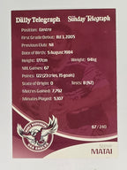 NRL 2009 Daily Telegraph | #067 | Steve Matai | Manly Warringah Sea Eagles