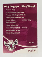 NRL 2009 Daily Telegraph | #069 | Josh Perry | Manly Warringah Sea Eagles
