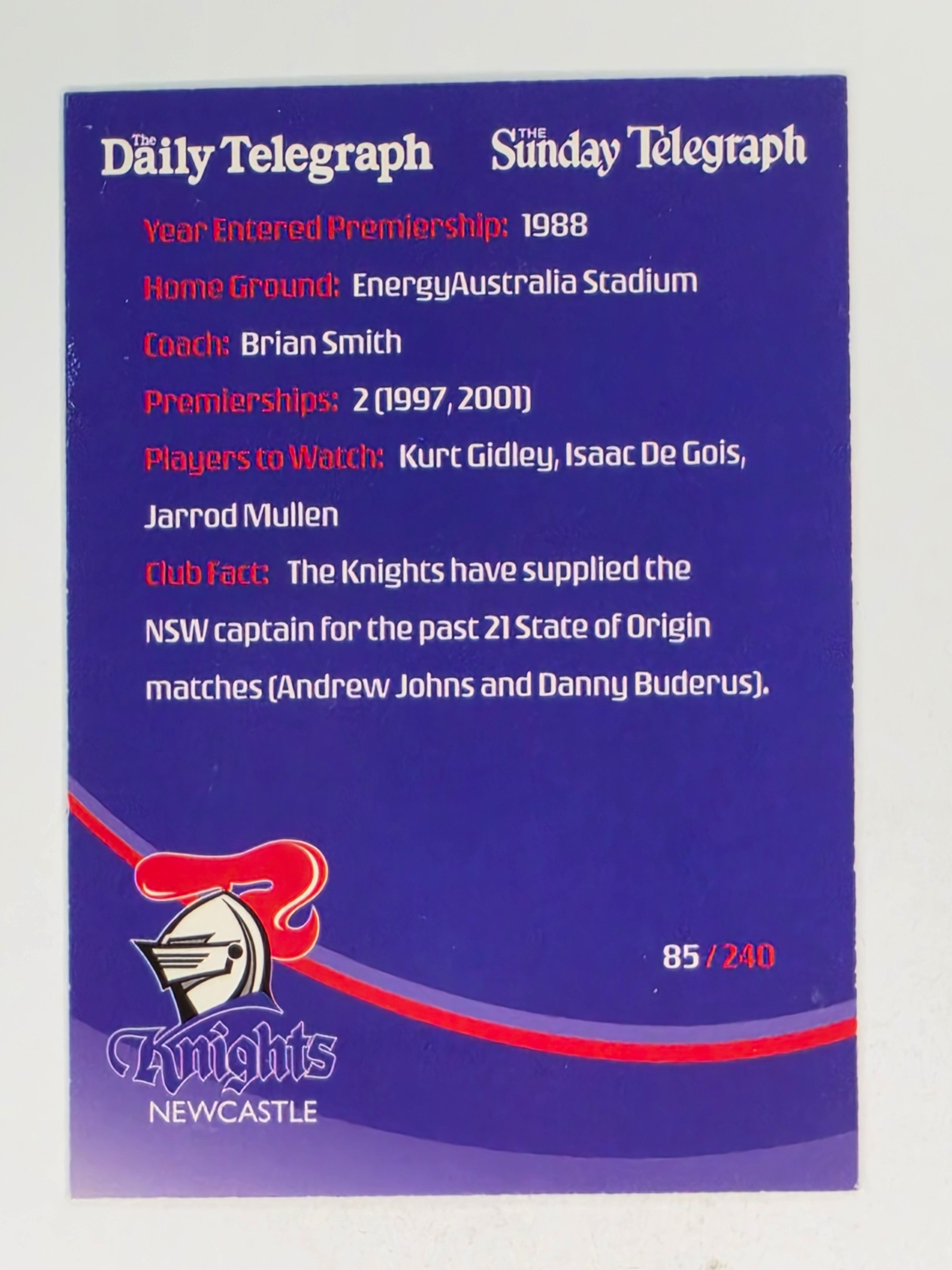 NRL 2009 Daily Telegraph | #085 | Logo | Newcastle Knights