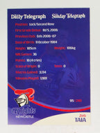 NRL 2009 Daily Telegraph | #095 | Zeb Taia | Newcastle Knights