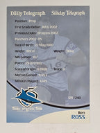 NRL 2009 Daily Telegraph | #129 | Ben Ross | Cronulla Sutherland Sharks