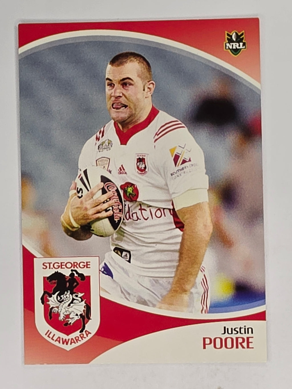 NRL 2009 Daily Telegraph | #152 | Justin Poore | St George Illawarra Dragons