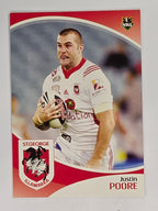 NRL 2009 Daily Telegraph | #152 | Justin Poore | St George Illawarra Dragons