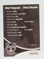 NRL 2009 Daily Telegraph | #171 | Lance Hohaia | New Zealand Warriors
