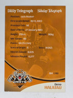 NRL 2009 Daily Telegraph | #184 | Dene Halatau | Wests Tigers