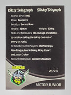 NRL 2009 Daily Telegraph | #214 | Team Mascot | Canberra Raiders