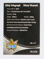 NRL 2009 Daily Telegraph | #216 | Team Mascot | Gold Coast Titans
