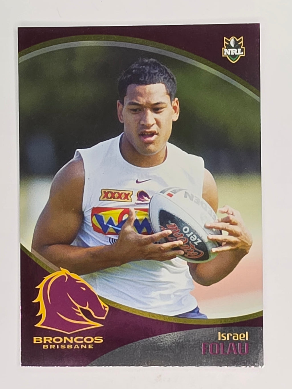 NRL 2009 Daily Telegraph | FOIL #003 | Israel Folau | Brisbane Broncos