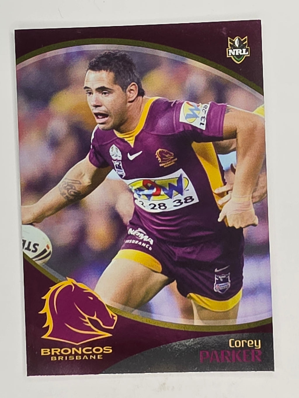 NRL 2009 Daily Telegraph | FOIL #008 | Corey Parker | Brisbane Broncos