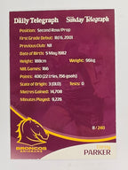 NRL 2009 Daily Telegraph | FOIL #008 | Corey Parker | Brisbane Broncos