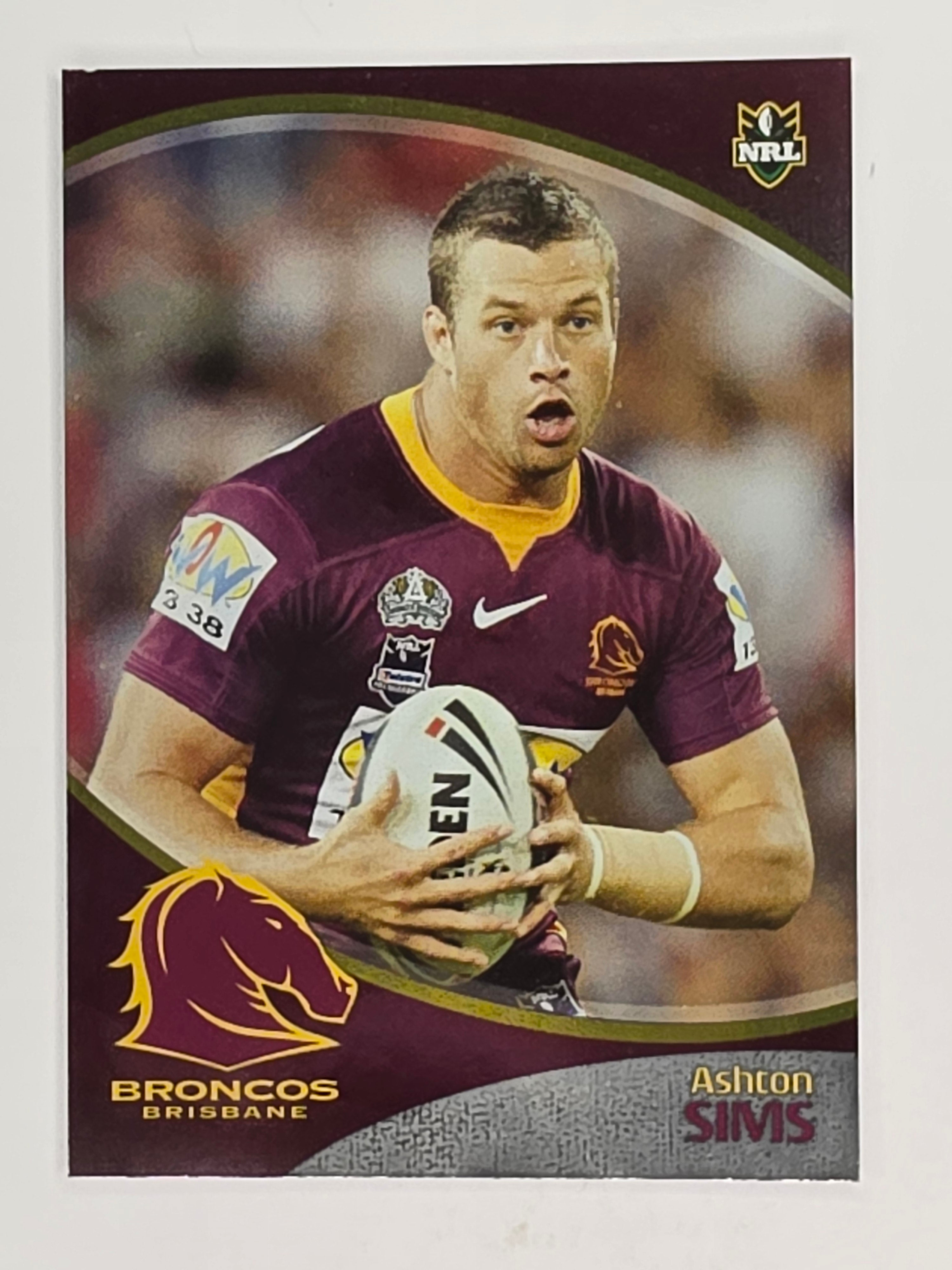 NRL 2009 Daily Telegraph | FOIL #010 | Ashton Sims | Brisbane Broncos